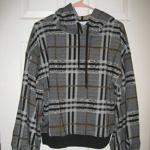 Plaid Hoodie Sz M